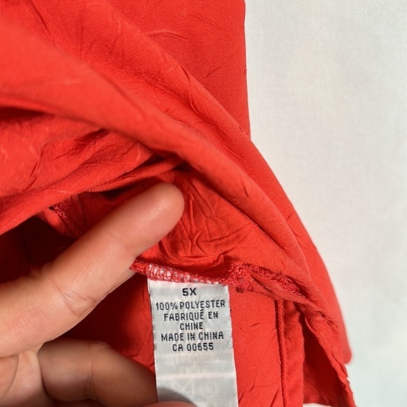 Penningtons Dark Coral Pink Floral Tank Top Blouse - Picture 5 of 10